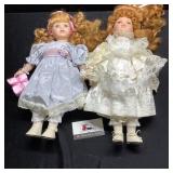 2 porcelain dolls