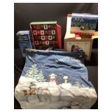 Tote of Christmas decor