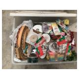 Tote of craft supplies
