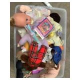 Tote of stuffed animals