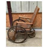 Vintage wood wheel chair
