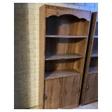 Wooden shelves