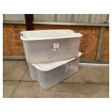 2 sterilite totes with lids