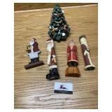 Music box tree and for wooden Santa