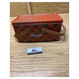 Plaid vintage metal picnic