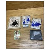 Bubble glass picture and vintage silhouette