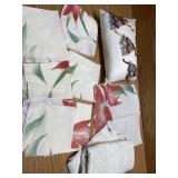 Poinsettia napkins tablecloth and pillow