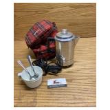 Plaid coffee travel kit