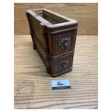 OAk sewing machine drawers