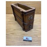 OAk sewing machine drawers
