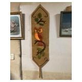 Mid century modern owl hanging Decor