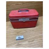 Vintage red make up suitcase