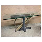 Marble and glass sofa table