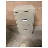 Metal two drawer filing cabinet