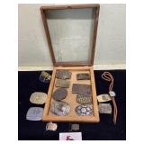 Belt buckles and showcase