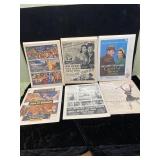 Movie advertisement magazine pages