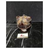 Stoneware crock syrup jug