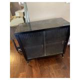 Metal and glass shelf