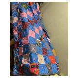 Tied comforter lap robe