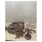 Vintage hanging shade one shade has damage