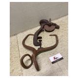 Ice tongs and cherry pitter