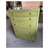 Painted five drawer dresser