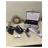 Cash box and microphones