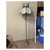 Floor lamp slag glass