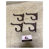 Cast-iron coat hooks
