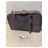 Vintage leather suitcase