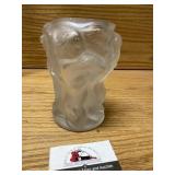 Renee Lalique frosted glass female nude vase