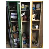 Hardware contents in lockers, lockers not included