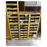 Stackable shelves full of hardware