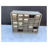 Metal organizer with hardware