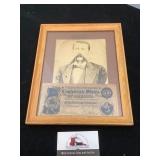 Confederate States Of America $500 Framed