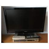 24" Insignia TV and Sanyo DVD Player