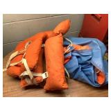 Kids Life Vests and Inflatable Boat