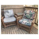 Wicker-Two Chairs and Two Tables