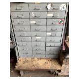 Metal organizer with hardware