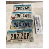 License Plates and Thermometer