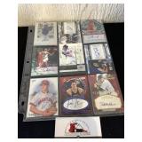 9 Autographed Cards