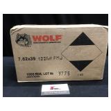 Wolf 7.62 x 39. 1000 Rounds - box sealed