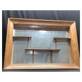 Framed Wooden Mirror Shelf