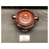 Stoneware Bean Pot with lid