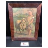 Girl with Sheep Print
