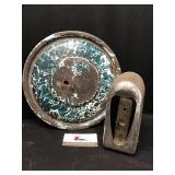 Vintage Napkin Holder and Enamel lid