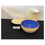 Bowl, plate and canister