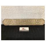 Vintage Adams Metal Sign