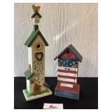 Bee and Flag Birdhouse Decor