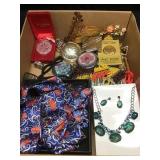 Miscellaneous Compacts and Costume Jewelry